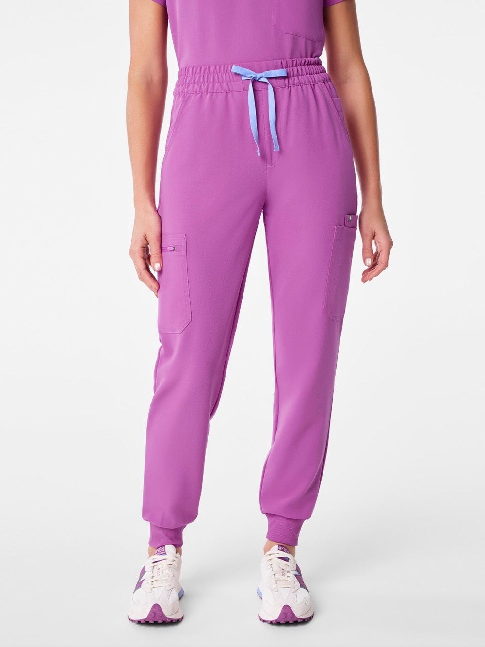 FIGS Women’s High Waisted Uman Relaxed Jogger Pocket Scrub Pants in Ultraberry